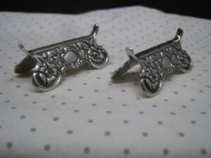 Pair Swedish 800 Silver Knife Rests 1940 - Image 3