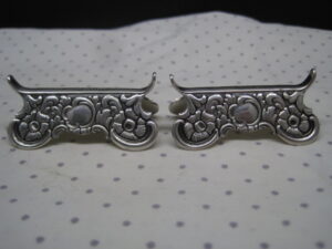 Pair Swedish 800 Silver Knife Rests 1940 - Image 2