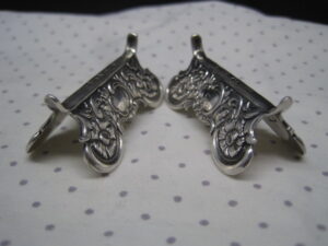 Pair Swedish 800 Silver Knife Rests 1940 - Image 7