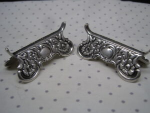 Pair Swedish 800 Silver Knife Rests 1940