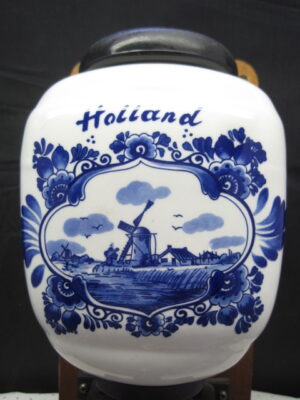 Holland Blue Delft Manual Crank Coffee Mill Grinder Wall Mount - Image 5