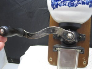 Holland Blue Delft Manual Crank Coffee Mill Grinder Wall Mount - Image 7