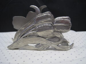 Pewter Tulip Letter / Napkin Holder - Image 4