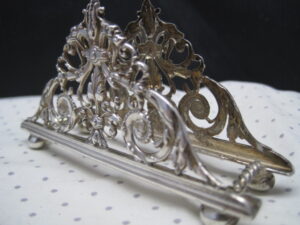 Sheffield Sterling Silver Letter Holder  - Crown Lion - Image 9