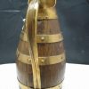 Vintage French Wooden Wine Cider Jug Pitcher Staved Wood Metal - Image 7