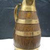 Vintage French Wooden Wine Cider Jug Pitcher Staved Wood Metal - Image 10