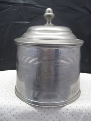 Colonial Williamsburg Stieff Pewter Humidor Lidded Canister Tobacco Jar