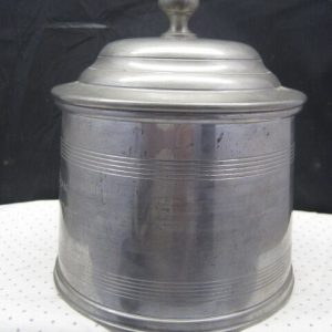 Colonial Williamsburg Stieff Pewter Humidor Lidded Canister Tobacco Jar