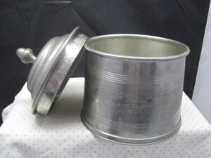 Colonial Williamsburg Stieff Pewter Humidor Lidded Canister Tobacco Jar - Image 5