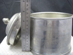 Colonial Williamsburg Stieff Pewter Humidor Lidded Canister Tobacco Jar - Image 4