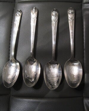 Presidential Spoons Wm Rogers Mfg Co Silver Plate (Washington / Adamas / Kennedy / Jefferson)