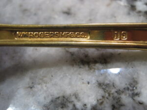 Gold Plated Presidential Spoons Wm Rogers Mfg Co Silver Plate (Kennedy / Jefferson) - Image 6