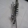 Sputnik 1960's Black and Clear Rhinestone Linear Silver Brooch - Rare - MCM - Image 8