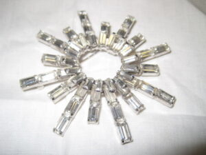 Vintage WEISS Rhinestones Baguette Starburst Brooch