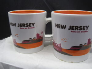 Pair New Jersey Dunkin'Donuts mugs