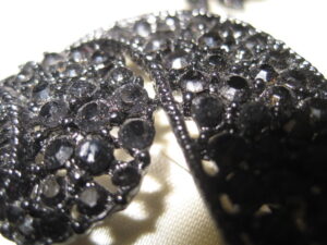 Vintage Black Jet Brooch and Earrings - Image 7