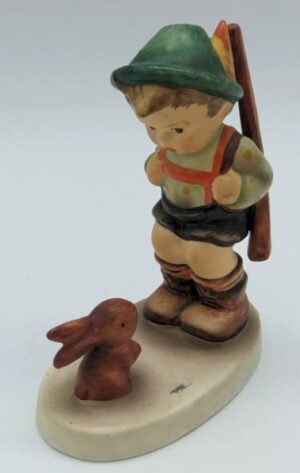 Goebel Hummel Sensitive Hunter Boy with Bunny Rabbit