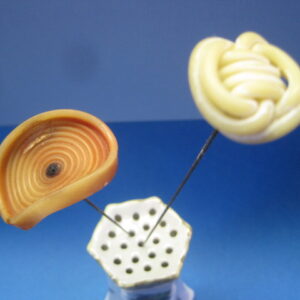 2 Celluloid - Bakelite Antique Hat Pins