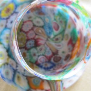 Alternative view of Fratelli Toso Murano Glass Millefiorri Cup and Saucer