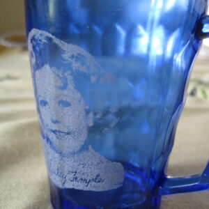 Alternative view of Shirley Temple Cup Cobalt Blue Depression Glass Wheaties Cereal Hazel Atlas Mug