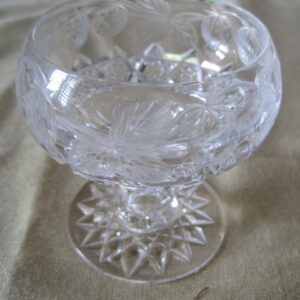 Brilliant Cut Crystal Strawberry Leaf Pattern Glass - RARE