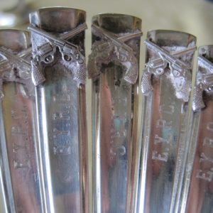 East York Revolver Club "EYRC" (Toronto) Silver Plate Presentation Spoons