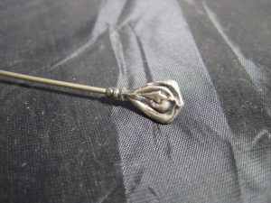 Sterling Tear Drop Shaped Hat Pin