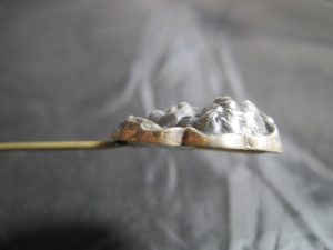Alternative view of Sterling Repousee Rose Hat Pin by Roden Bros.