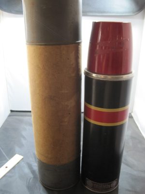Vintage Black – Red Band Thermos  Model 7Q - Toronto, Canada "The Only Thermos"