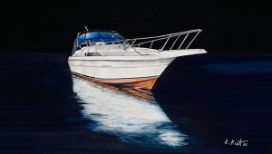 "Floating on The Line - Motor Yacht" -  E. Kent Studio (print)