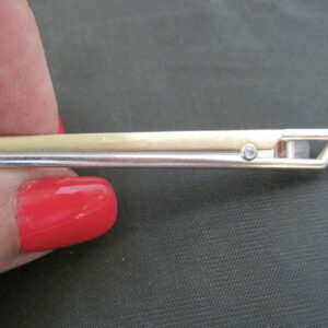 Tie Clip - Sterling with gold plate and small rhinestone
