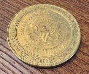 Kennedy Coin Memorial - Sudbury, Canada Token Half Dollar Medal 1964