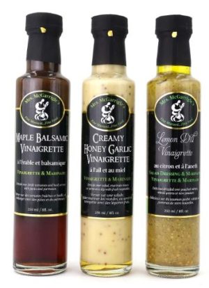 Vinaigrettes from Mrs. McGarrigles ~ Creamy Honey, Lemon Dill, Maple Balsamic