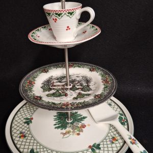 Piatti Matti - 3 Tiered Christmas Platter with server