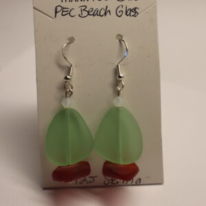 Alternative view of Holiday Earrings  - PEC Beach Glass