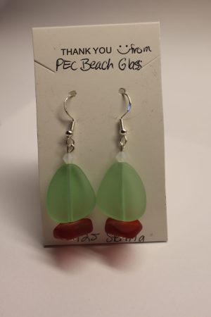 Alternative view of Holiday Earrings  - PEC Beach Glass
