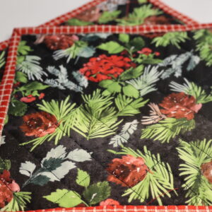 Christmas Quilted Mug Rugs Pair ~ Lyne Lusk