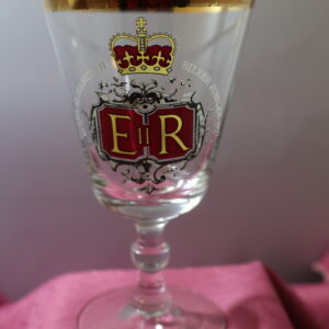 Silver Jubilee Queen Elizabeth Goblet by Ravenhead Glass
