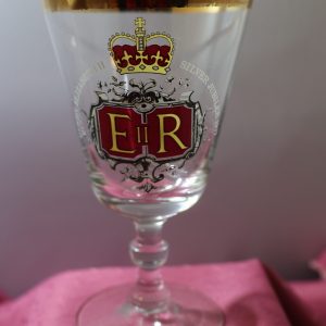 Silver Jubilee Queen Elizabeth Goblet by Ravenhead Glass