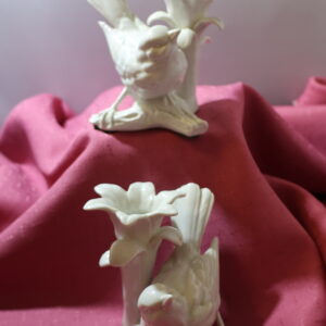 Fitz and Floyd Pair of Small Bird ~ Sparrow Candlesticks
