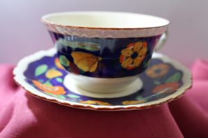 Alternative view of Multicoloured Mason's Cup and Saucer