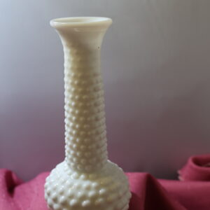 White Milk Glass Hobnail Bud Vase ~ Brody & co