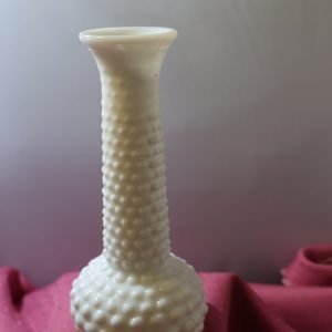White Milk Glass Hobnail Bud Vase ~ Brody & co