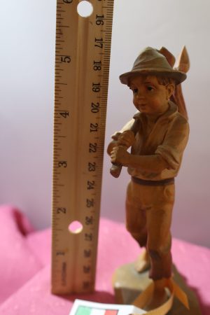 Alternative view of Running Away ~ Wood Carving by Anri