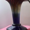 Iridescent Blue-Black Jack in the Pulpit Stemmed Vase ~ Art / Carnival Glass - SOLD - Image 4