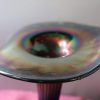 Iridescent Blue-Black Jack in the Pulpit Stemmed Vase ~ Art / Carnival Glass - SOLD - Image 7