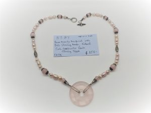 Rose Quartz and Sterling Necklace