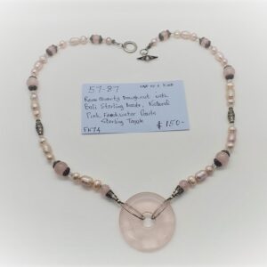 Rose Quartz and Sterling Necklace