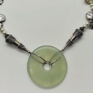 Alternative view of Jade, Keshi Pearl and Sterling Necklace
