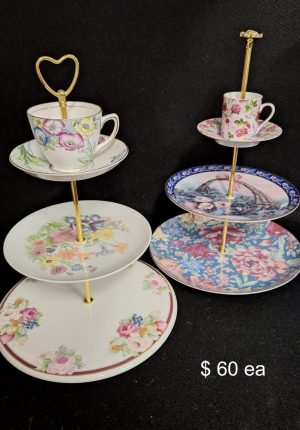 Piatti Matti - Floral 3 Tiered Serving Platter